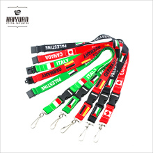 Impresión a todo color de transferencia de calor Bandera de la nación Lanyard No Minimum